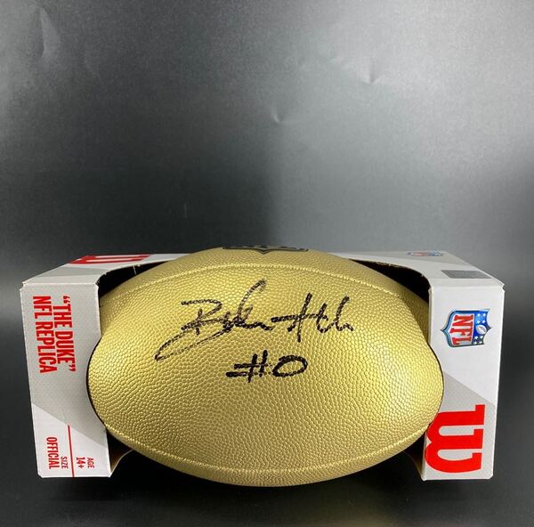 NFL - Jets Braelon Allen Signed Gold Composite Football