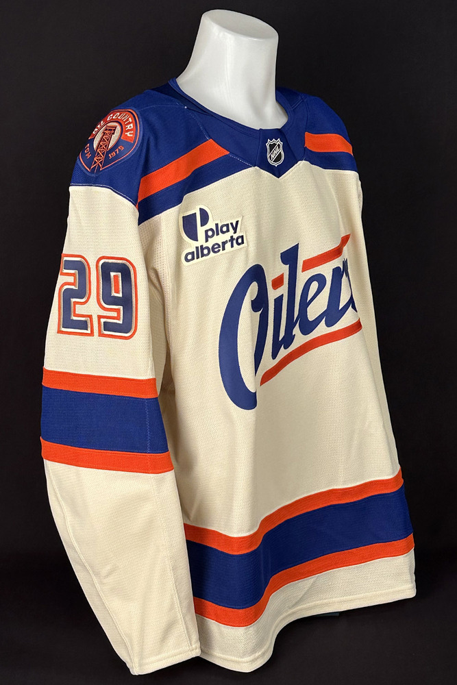 #29 Leon Draisaitl - 2025-26 Edmonton Oilers Alternate Set #1 Game Worn Jersey - Worn For 1 Game - Oct 28th vs Utah
