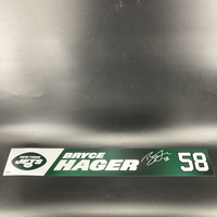 Jets - Bryce Hager Signed Locker Name Plate