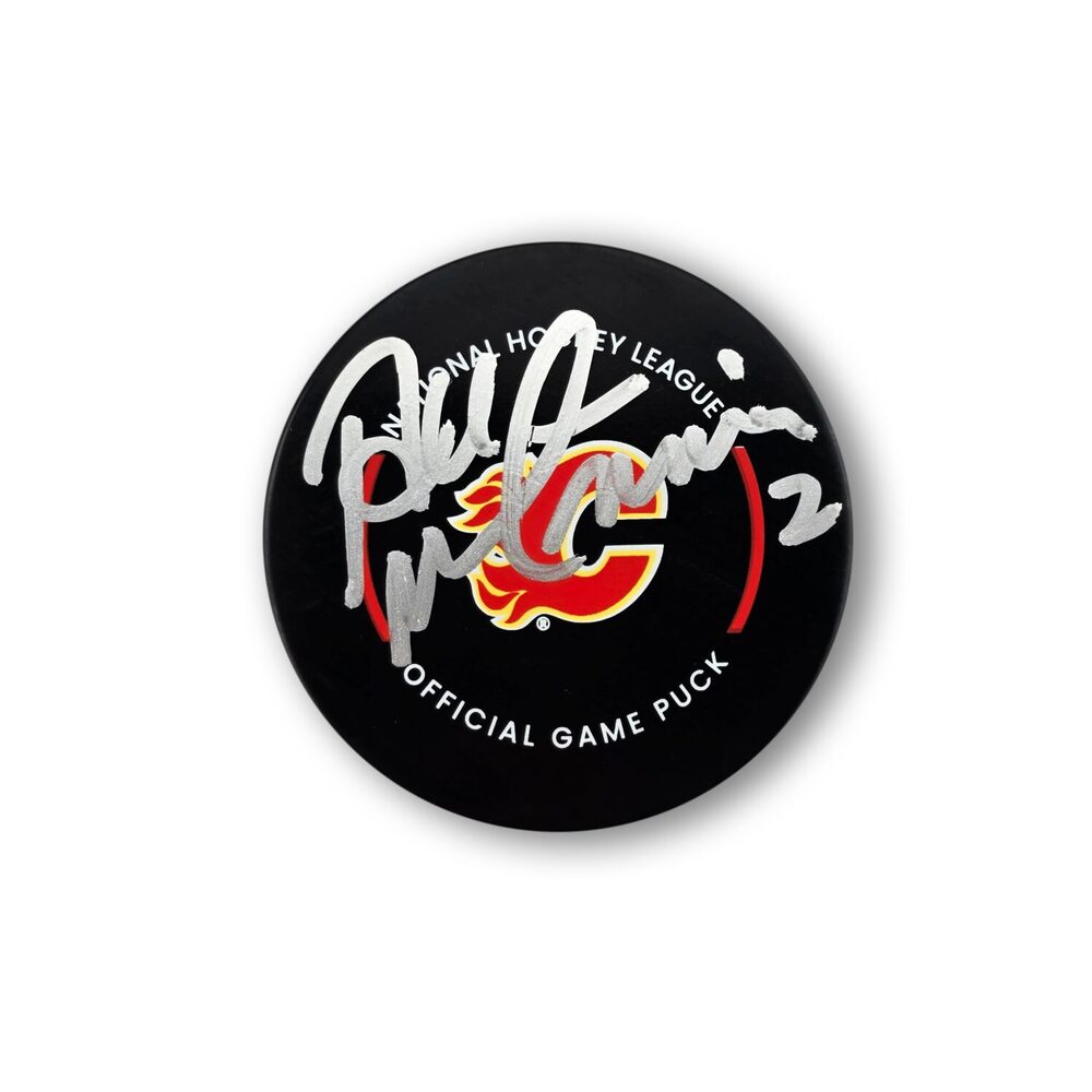 Al MacInnis Autographed Calgary Flames Official Hockey Puck