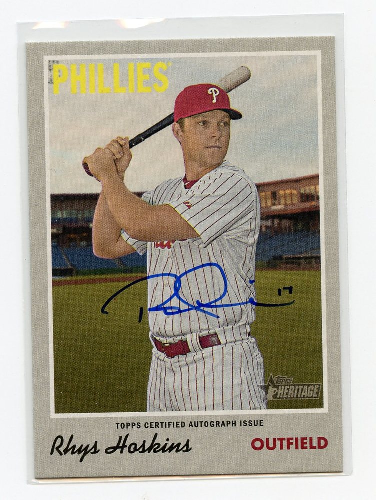 2019 Topps Heritage Real One Autographs #ROARH Rhys Hoskins
