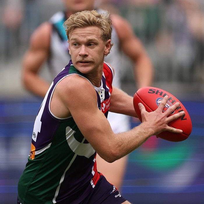 Corey Wagner Fremantle Dockers Signed Retro Player Jumper and Match-Worn Shorts and Socks
