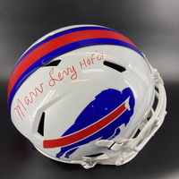 HOF - Bills Marv Levy Signed Replica Speed Helmet