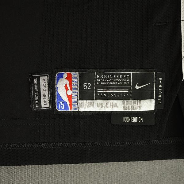 Day'Ron Sharpe Brooklyn Nets GameWorn Icon Edition Rookie Debut