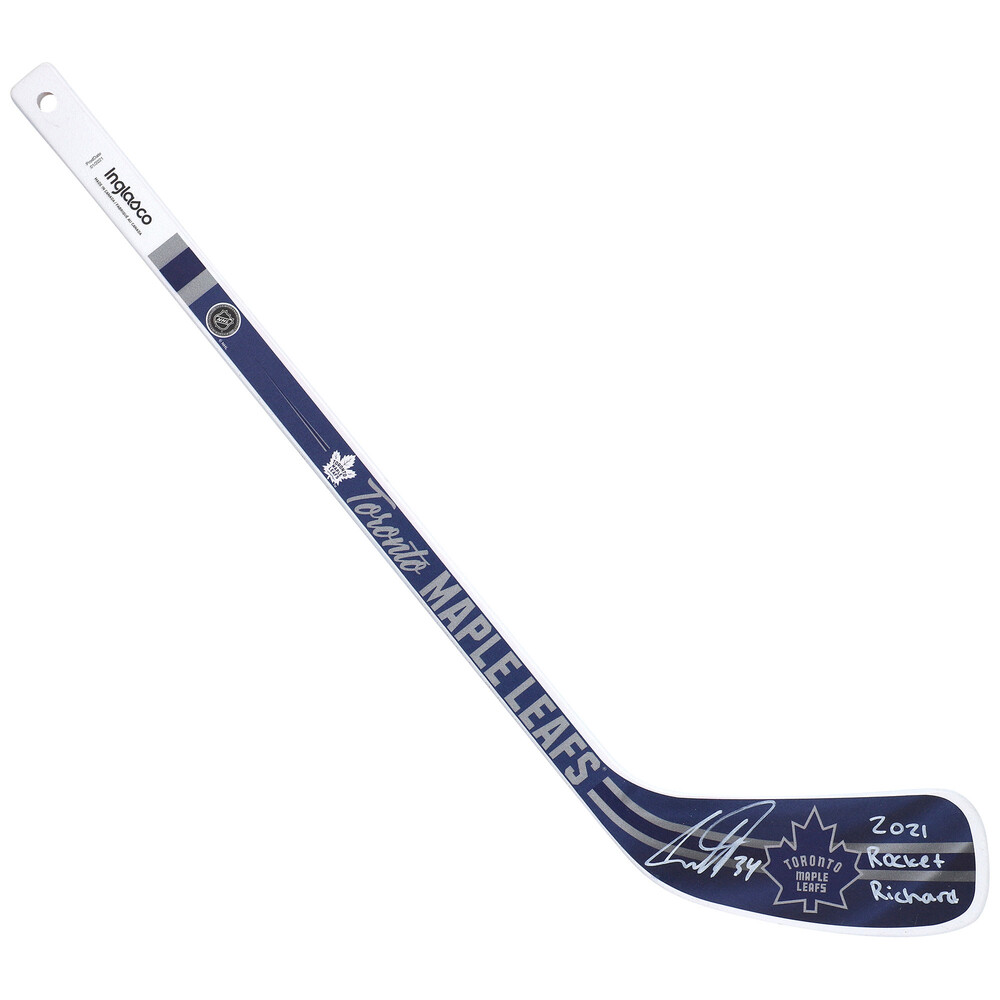 Auston Matthews Toronto Maple Leafs Autographed Reverse Retro Mini Wood