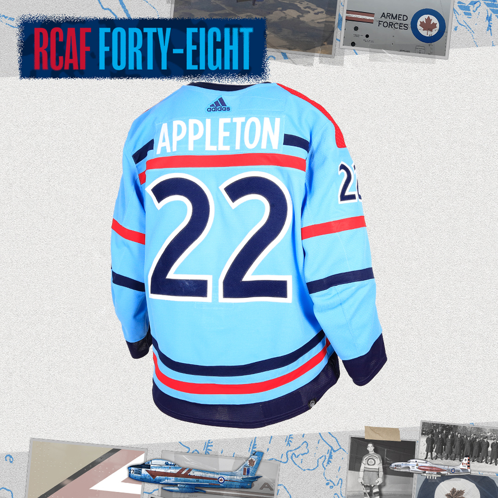 MASON APPLETON Game Worn RCAF FortyEight Jersey NHL Auctions