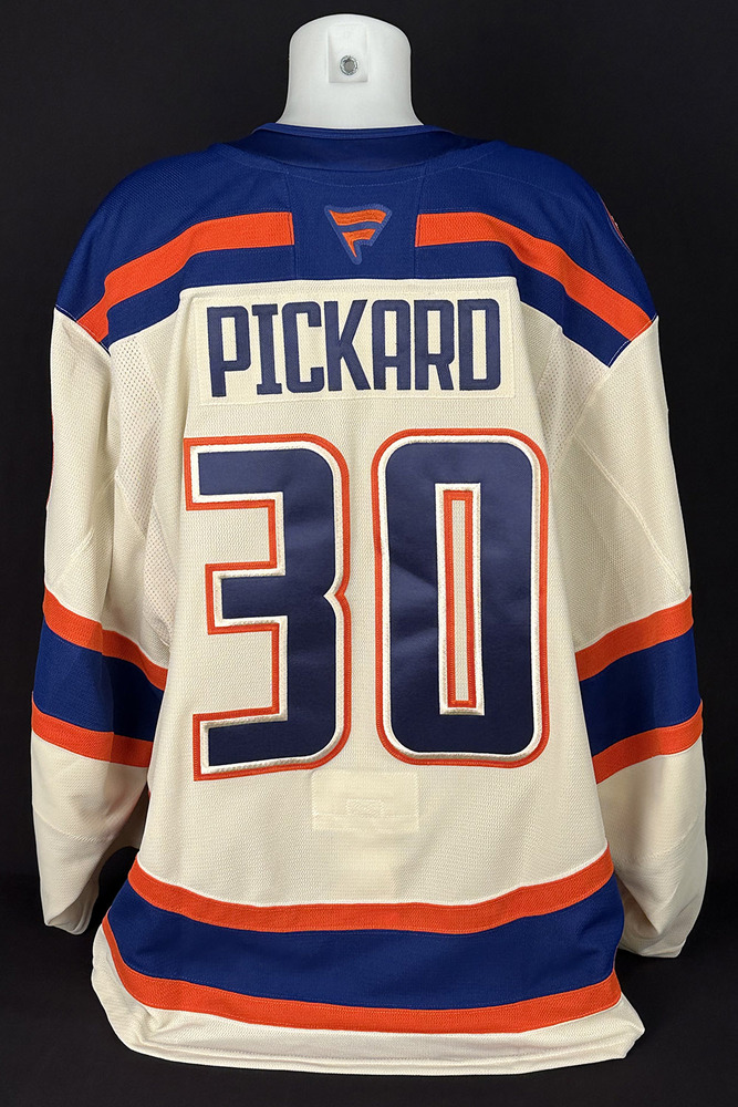 #30 Calvin Pickard - 2025-26 Edmonton Oilers Alternate Set #1 Game Worn Jersey - Worn For 2 Games - Oct 28th vs Utah (Back-Up) & Dec 4th vs Seattle (Starter)