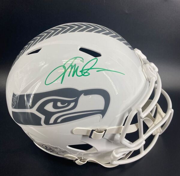 NFL - Seahawks Jalen Milroe Signed STS Replica Speed Helmet