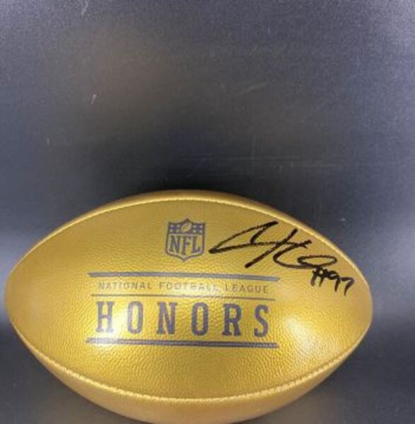 NFL - Steelers Cam Heyward Signed Gold Honors Football