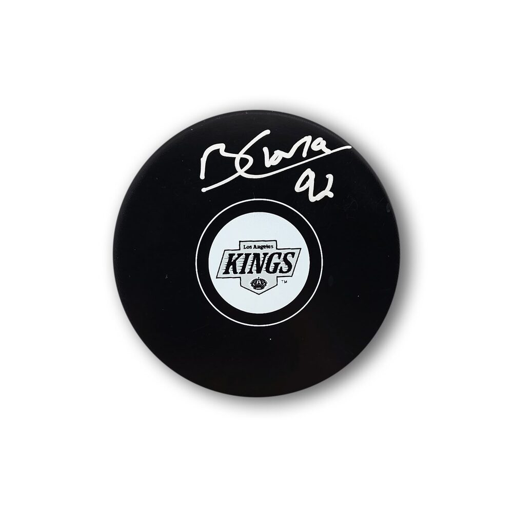 Brandt Clarke Autographed Los Angeles Kings Hockey Puck