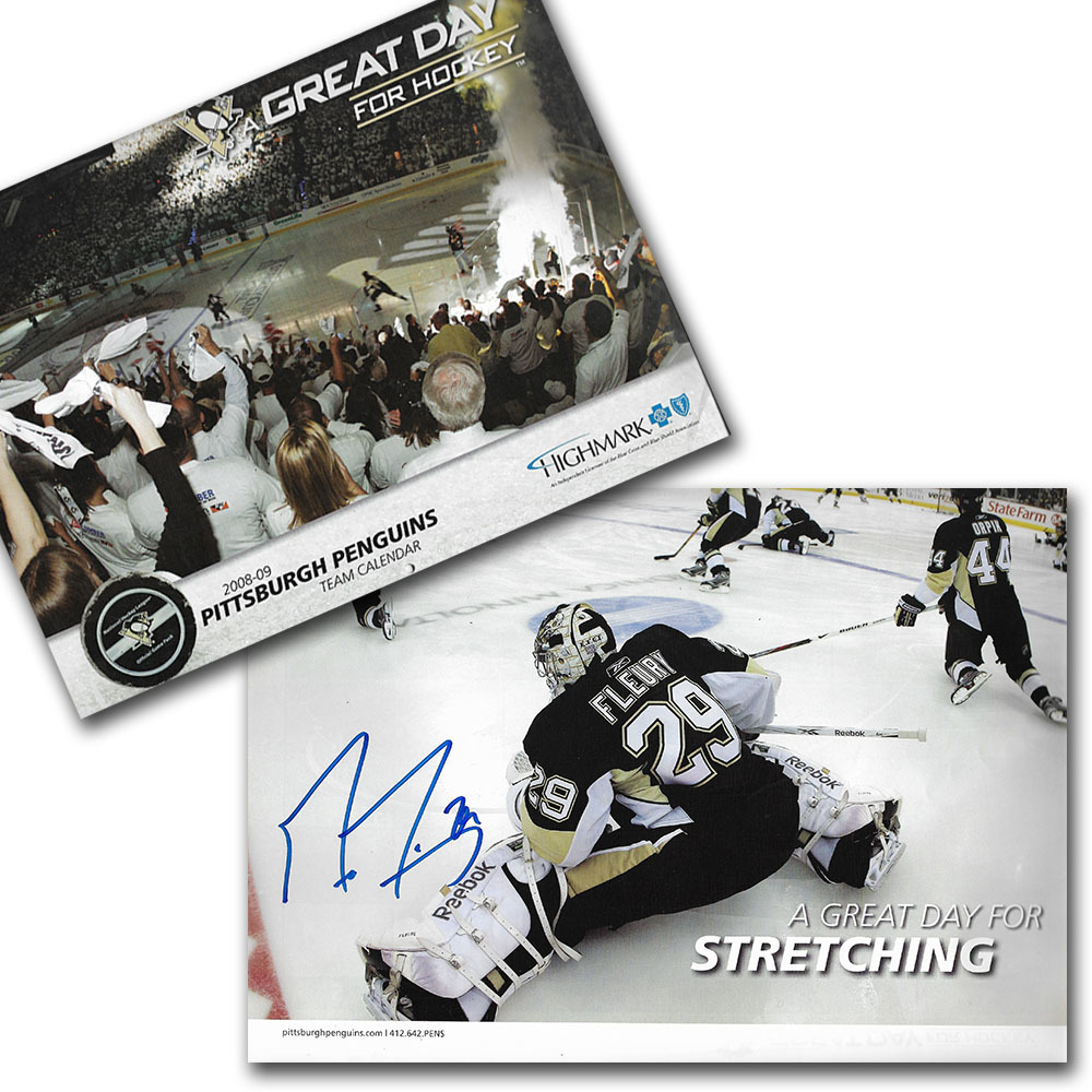 Marc-Andre Fleury Autographed Pittsburgh Penguins 2009 Calendar
