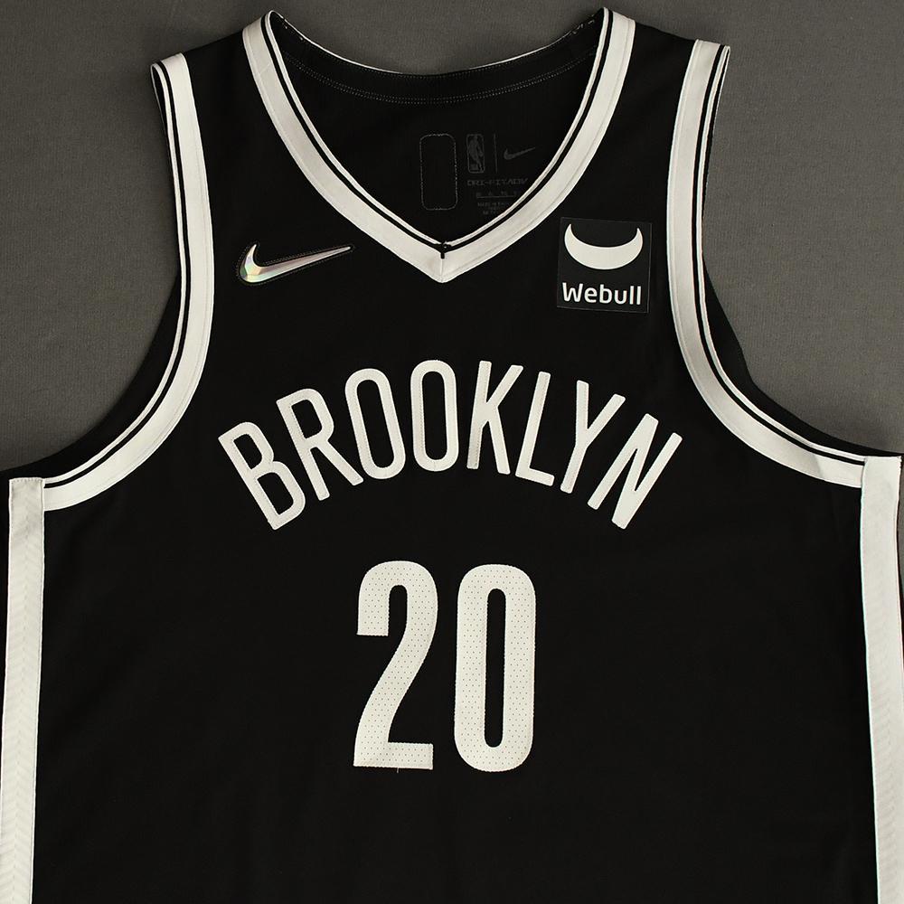 Day'Ron Sharpe Brooklyn Nets GameWorn Icon Edition Rookie Debut