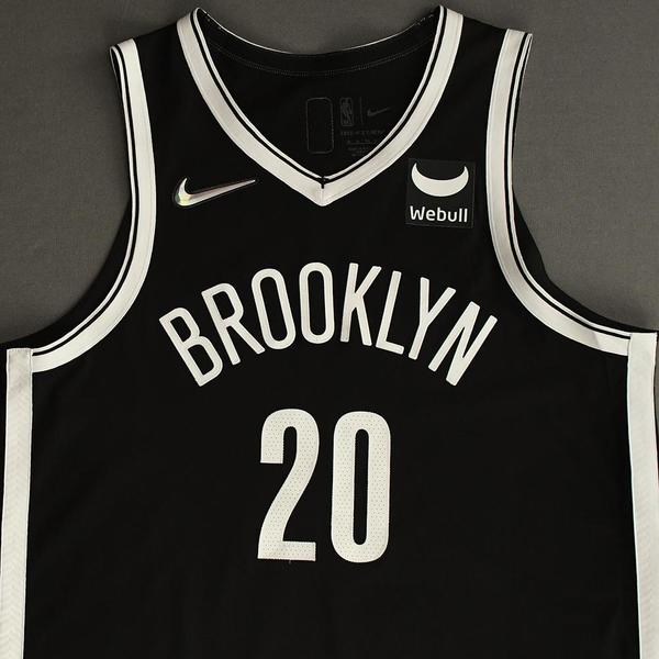 Day'Ron Sharpe Brooklyn Nets GameWorn Icon Edition Rookie Debut