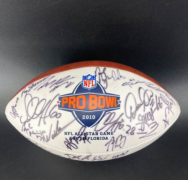 NFL - Multi Sign 2010 Pro Bowl Commemorative Panel Ball Signed By Over 3...