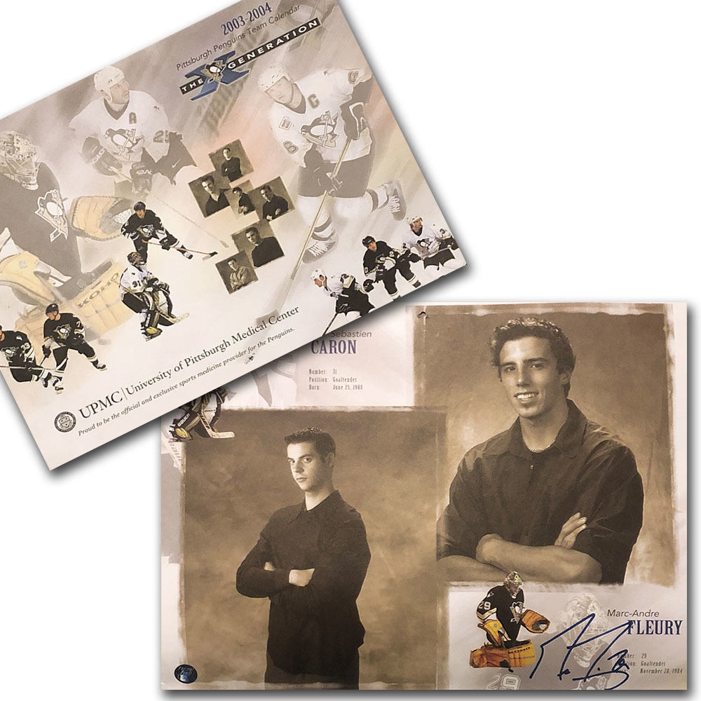 Marc-Andre Fleury Autographed Pittsburgh Penguins 2004 Calendar