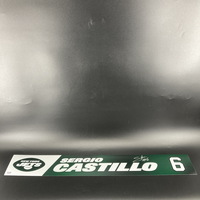 Jets - Sergio Castillo Signed Locker Name Plate