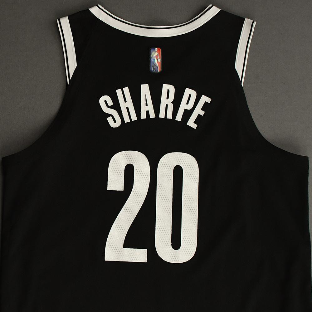 Day'Ron Sharpe Brooklyn Nets GameWorn Icon Edition Rookie Debut