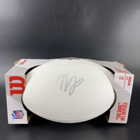 NFL - Raiders Nesta Jade Silvera Signed White Composite Football