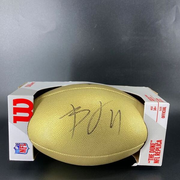 NFL - Jaguars Brian Thomas Signed Gold Composite Football
