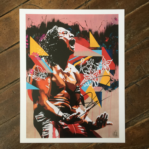 Shinsuke Nakamura SIGNED 11 x 14 Rob Schamberger Print
