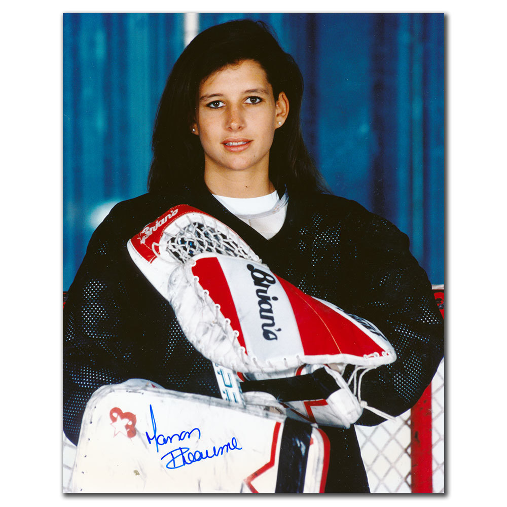 Manon Rheaume Tampa Bay Lightning WARM UP Autographed 8x10