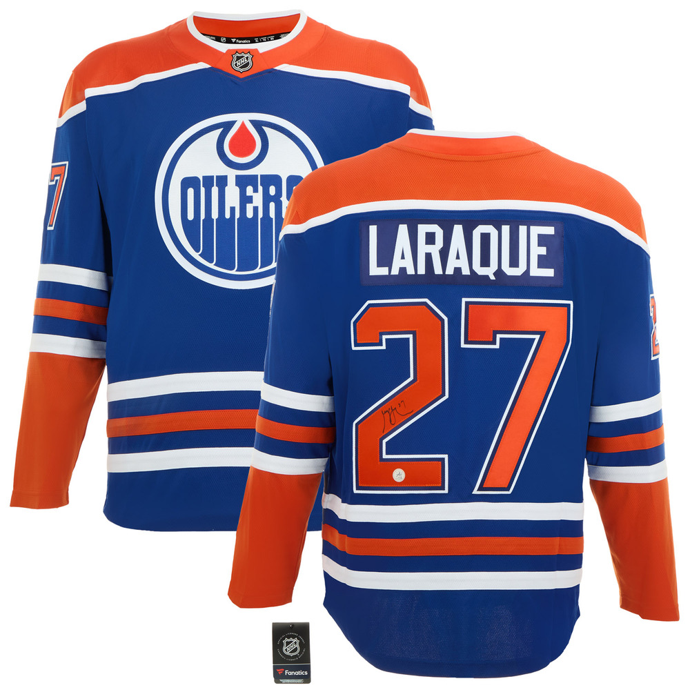 George Laraque Autographed Edmonton Oilers Fanatics Breakaway Jersey