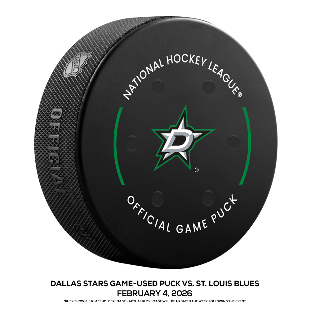 Dallas Stars Game-Used Puck vs. St. Louis Blues on February 4, 2026
