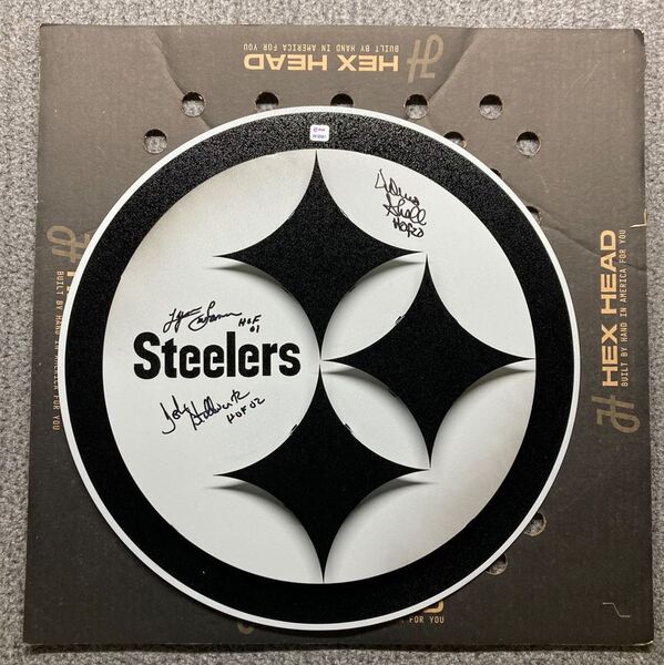 HOF - Steelers Multi Sign 3D Metal Wall Art (20x20) Signed By John Stall...
