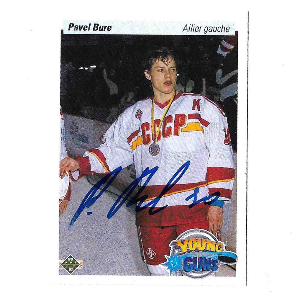 Pavel Bure Autographed 1990-91 Upper Deck Young Guns Rookie Card