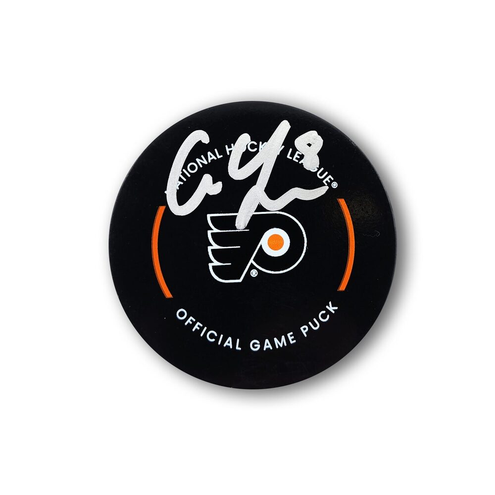 Cam York Autographed Philadelphia Flyers Official Hockey Puck