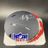 NFL - Jets Malachi Corley Signed Blue Shield Mini Helmet
