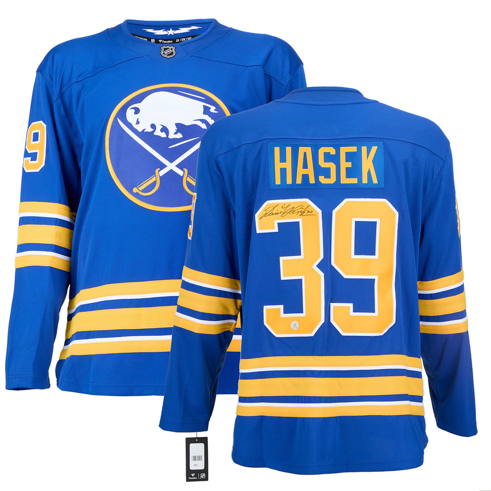 Dominik Hasek Autographed Buffalo Sabres Fanatics Breakaway Jersey