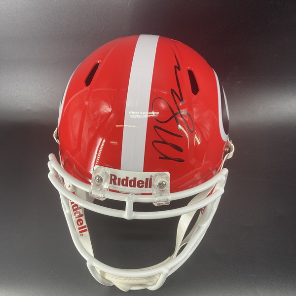 NFL - Georgia Malaki Starks Signed Replica Speed Helmet