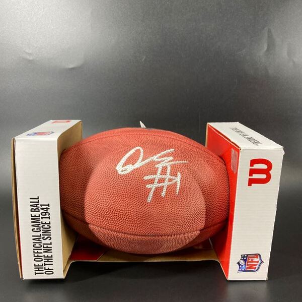 NFL - Chargers Quentin Johnston Signed Authentic Football