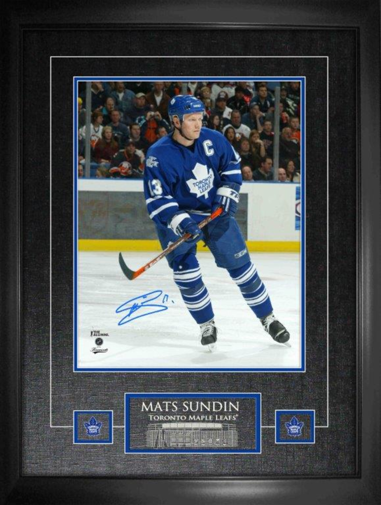 11x14 Mats Sundin Signed Photo Framed Real Sports Auction