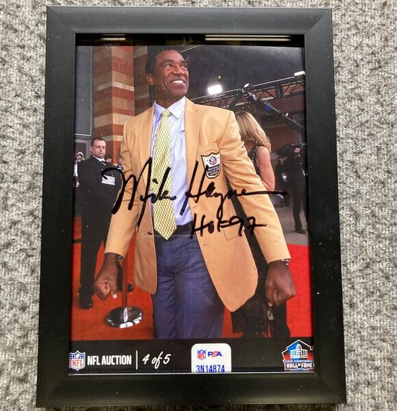 HOF - Raiders Mike Haynes NFL Auction Exclusive Signed 5x7 Photo Individ...