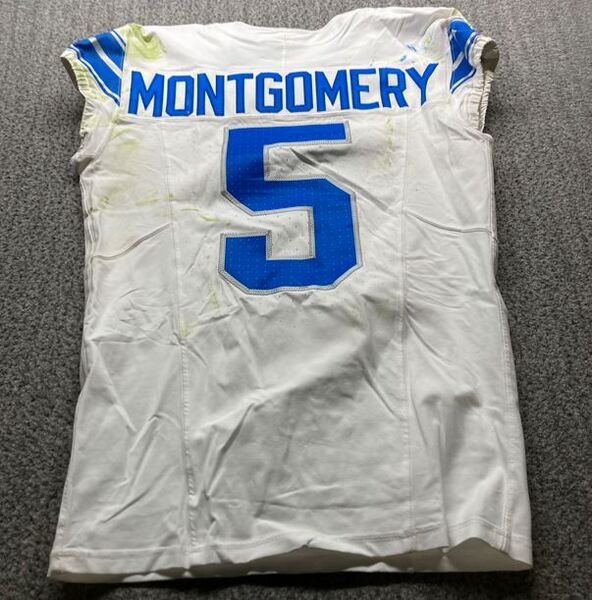 Crucial Catch - Lions David Montgomery Game Worn Jersey (10/12/2025) Siz...