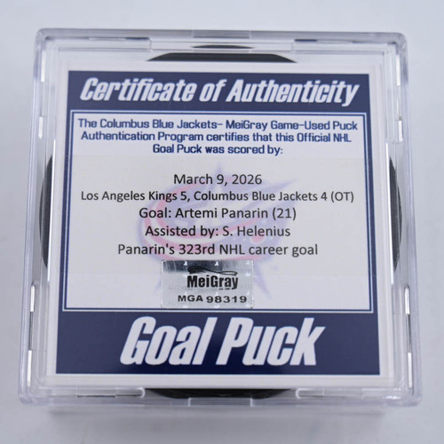 Image of Panarin, Artemi - Los Angeles Kings - March 9, 2026 at Columbus Blue Jackets (Blue Jackets' 25th Anniversary Logo)