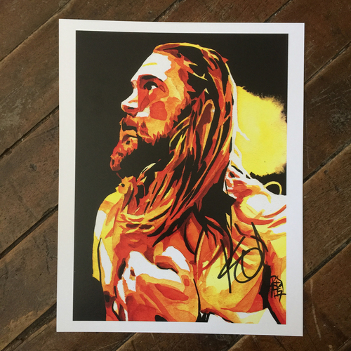 Kassius Ohno SIGNED 11 x 14 Rob Schamberger Print