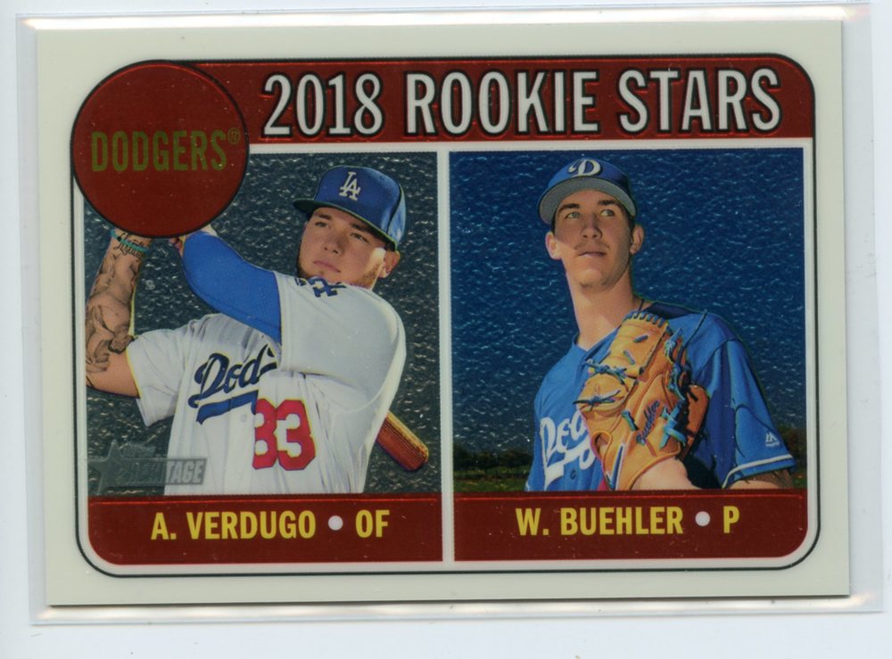 2018 Topps Heritage Chrome #THC266 Walker Buehler/Alex Verdugo 764/999