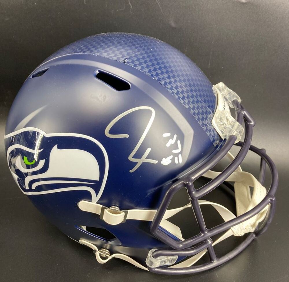 jaxon smith njigba helmet SMITH-NJIGBA SIGNED SEATTLE SEAHAWKS FLASH SPEED MINI FAN Super Sports Center NFL - Seattle Jaxon Smith-Njigba