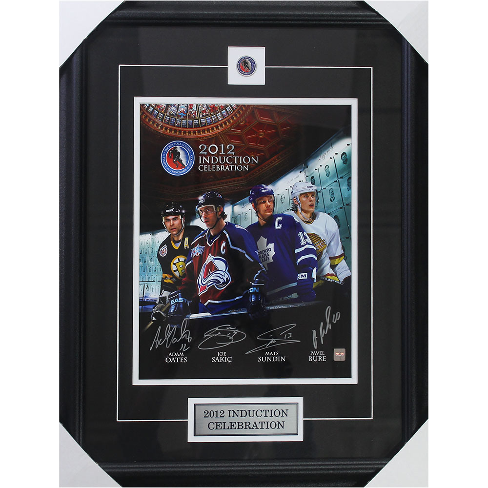 Adam Oates, Joe Sakic, Mats Sundin & Pavel Bure Autographed 2012 Hall