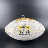 NFL - Super Bowl 50 Carolina Panthers Multi Signed Ball with Over 50 Sig...