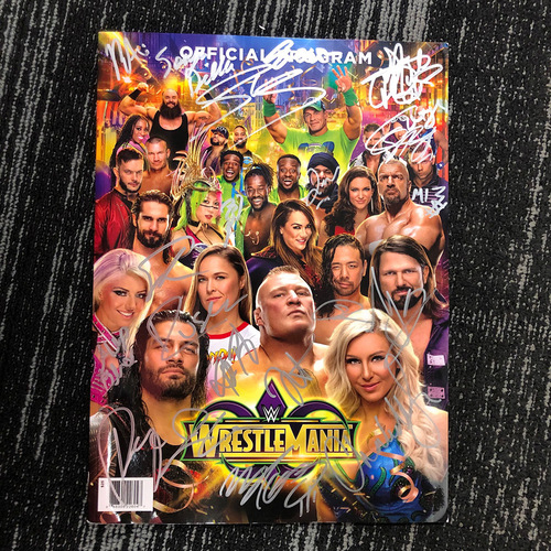 WrestleMania 34 SIGNED Program (20 Superstars)