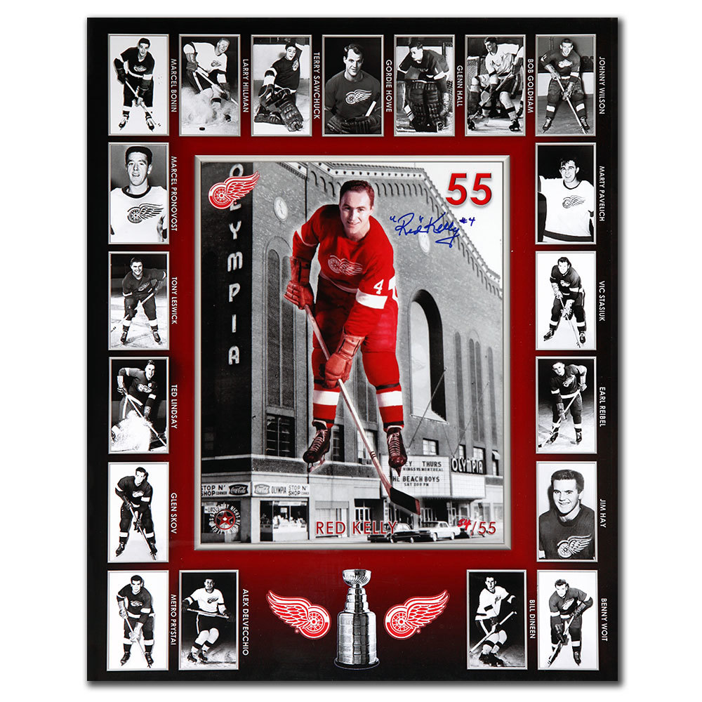 Red Kelly Detroit Red Wings Autographed 16X20