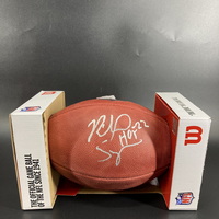 HOF - Patriots Richard Seymour Signed Authentic Football with HOF 22 Ins...