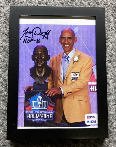 HOF - Colts Tony Dungy NFL Auction Exclusive Signed 5x6.5 Photo HOF - 16...
