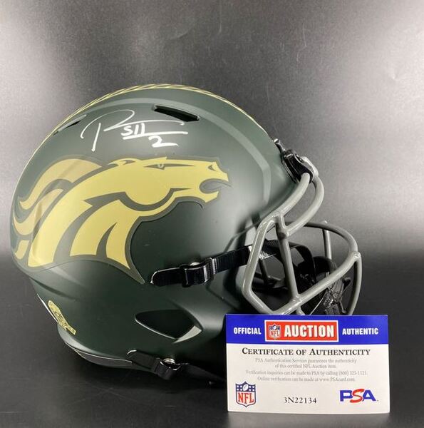 NFL - Broncos Patrick Surtain II Signed STS Replica Speed Helmet