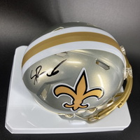 NFL - Saints Spencer Rattler Signed Flash Mini Helmet