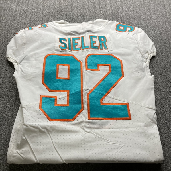 London Games - Dolphins Zach Sieler Game Worn Jersey (10/17/21) Size 46